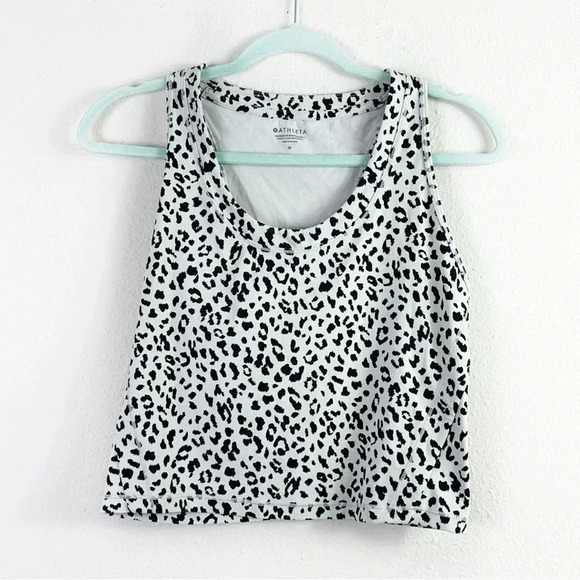 Athleta Shanti Crop Leopard Cheetah Animal Print Tank size M - Picture 5 of 11